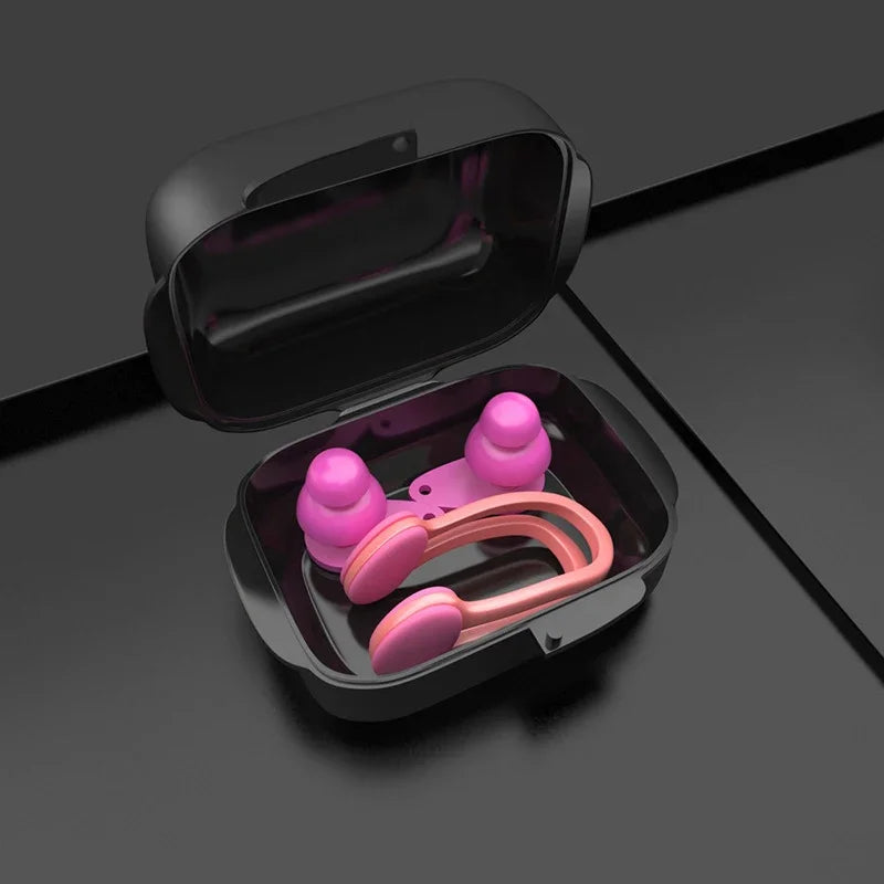 Swimming Silicone Nose Clip Earplugs for Adult Soft Anti Choking Water Professional Swimming Diving Security Pool Accessories