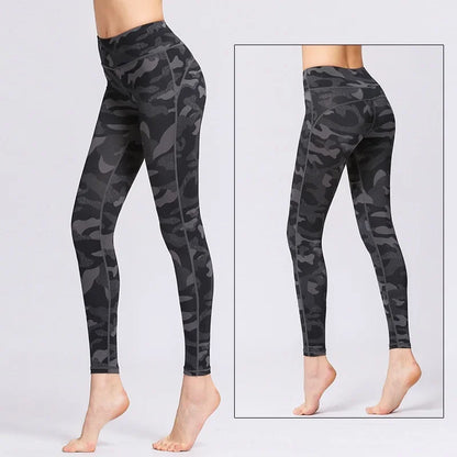 Cloud Hide Yoga Pants Sports Leggings Women High Waist Trainer Long Tights Flower Push Up Running Trouser Workout S- XL