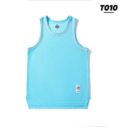 Men's Basketball Vest Clothing Oversized Sleeveless T-Shirt Sports Fitness Round Neck Tank Top Muscle Training Running Vest