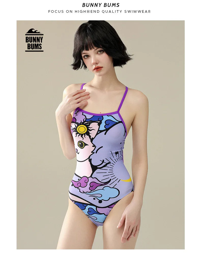 One-piece Racing Swimsuit Women Triangle Professional Training Swimming Pool Advanced Feeling Spa Swimwear