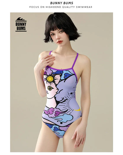 One-piece Racing Swimsuit Women Triangle Professional Training Swimming Pool Advanced Feeling Spa Swimwear