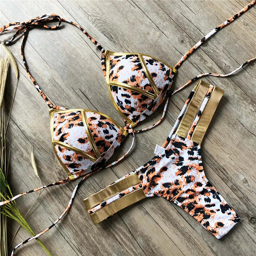 7 Colors S - XL Push Up Bikini Women Swimwear Female Swimsuit Two-pieces Bikini set Bra Cup Bather Bathing Suit Swim