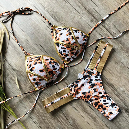 7 Colors S - XL Push Up Bikini Women Swimwear Female Swimsuit Two-pieces Bikini set Bra Cup Bather Bathing Suit Swim