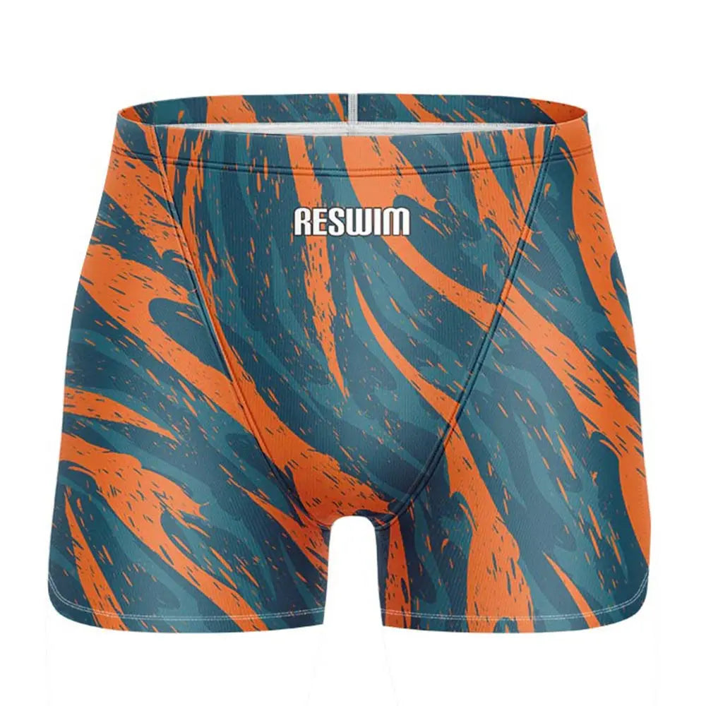 Men's Swimming Trunks Swim Jammer Swimsuit Shorts Athletic Training Swimwear Summer Beach Tights Surfing Pants Bathing Suit