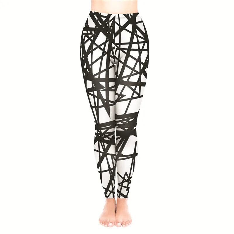 DeanFire Super Soft Stretch Leggings AZTEC ROUND OMBRE Print Fitness Legging Slim Leggings High Waist Trouser Women Pants