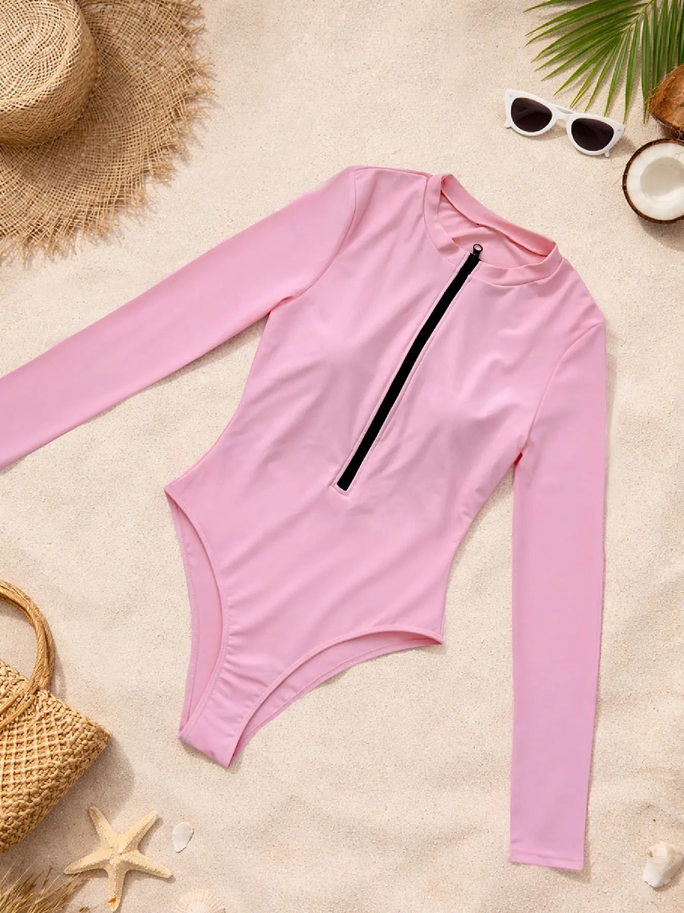 Rash Guard One Piece Women Swimsuit Sport Style Surf Wear Swimwear Lady Bathing Suit Bodysuit Padded