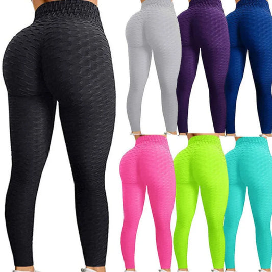 Women's Sweat Wicking High Elastic Slim Buttocks Bubble Bottoms Leggings