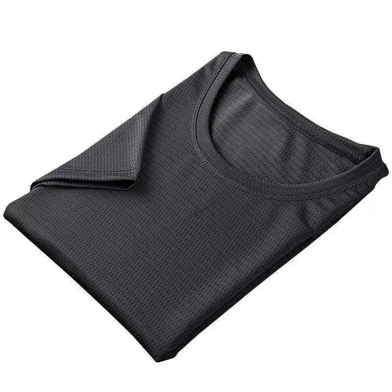 Plus Size 10XL 150KG summer Men sports Quick dry tshirts Short sleeve hole Breathable out door tees large size elasticity tops