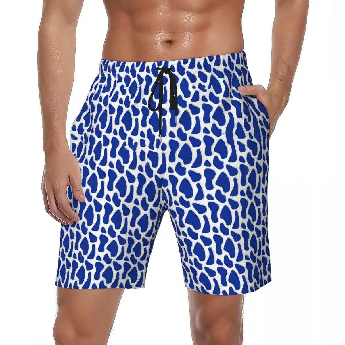 Rainbow Giraffe Board Shorts Summer Animal Print Board Short Pants Men Printed Running Surf Breathable Swim Trunks