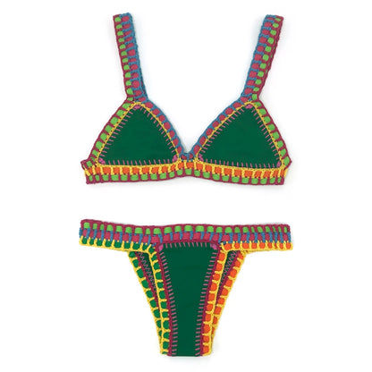 Swimwear  Bikini Bathing Suit Swimsuit Handmade Crochet Bikini Sets Color