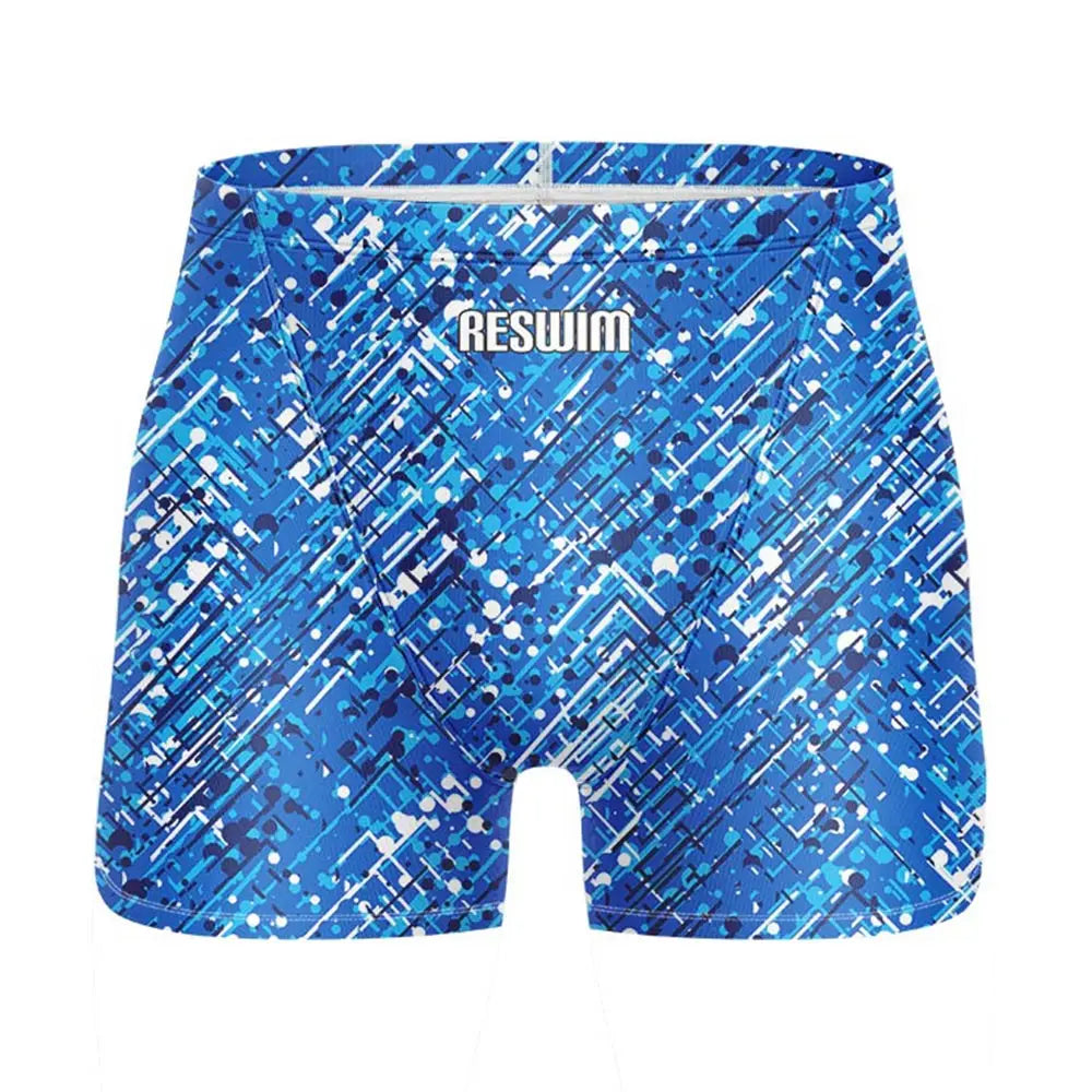 Men's Beach Tights Shorts Swim Jammer Swimsuit Swimming Trunks Athletic Training Swimwear Lycra Running Diving Surfing Pants