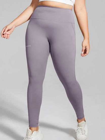 XL-4XL Plus Size Sports Pants Lines Lifting Buttocks Sports Tight Pants Women High Waist Elastic Fitness Running Yoga Pants