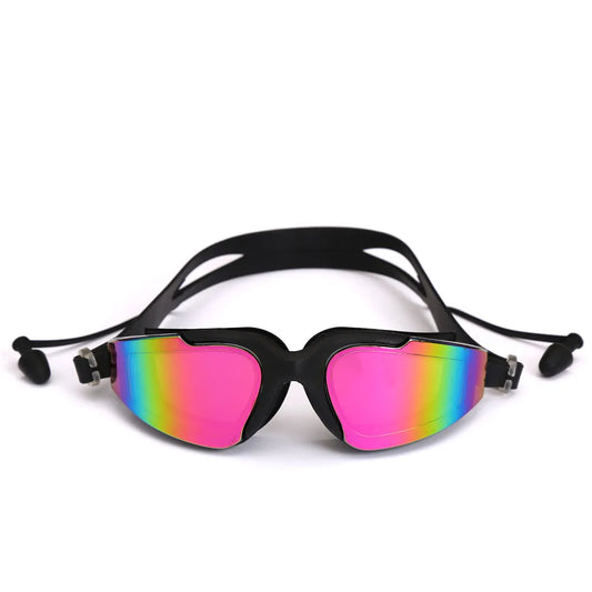Professional Swimming Goggles for Men and Women, Silicone Anti-Fog, UV Adjustable, Multicolor Swimming Glasses with Earplug
