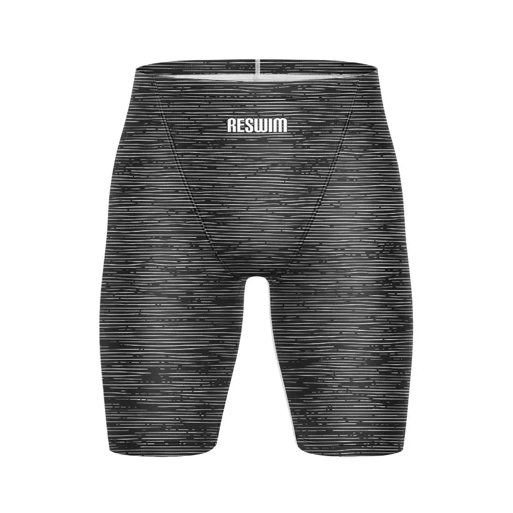 Summer Men's Printing Swim Jammer Shorts Athletic Training Swimsuit Beach Swimming Trunks Swimwear Lycra Tights Surfing Shorts