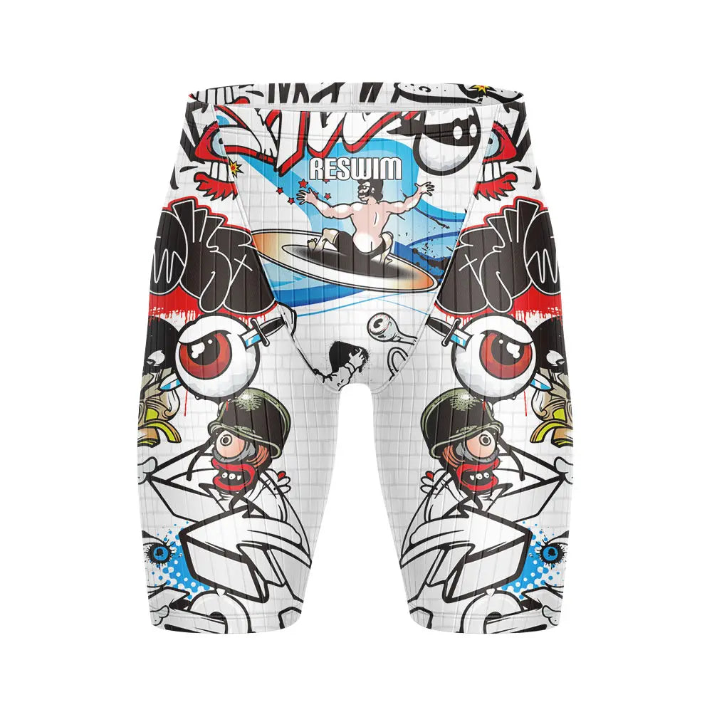 Beach Tights Shorts Men's Jammer Athletic Training Swimsuit Short Swimming Trunks Bathing Suit Quick Dry Lycra Surfing Pants