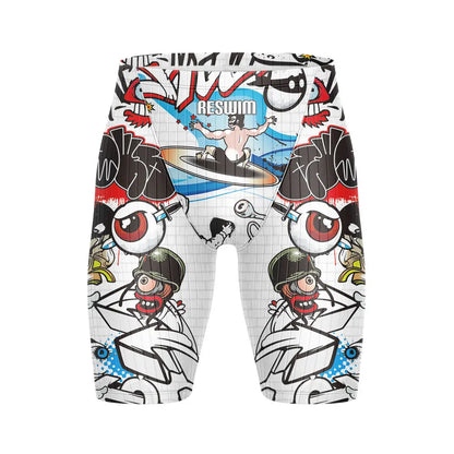 Beach Tights Shorts Men's Jammer Athletic Training Swimsuit Short Swimming Trunks Bathing Suit Quick Dry Lycra Surfing Pants