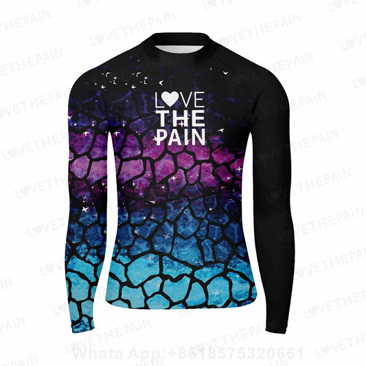 Summer Men's Swimwear Long Sleeve Rash Guards Swim T-Shirts Uv Sun Protetion Swimsuit Beach Skin Suit Water Surf Deck Suit