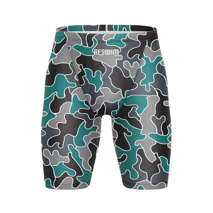 Mens Summer Swim Jammer Quick Dry Swimsuit Print Swimming Beach Tights Shorts Surfing Trunks Men's Swimwear Sports Training Pants