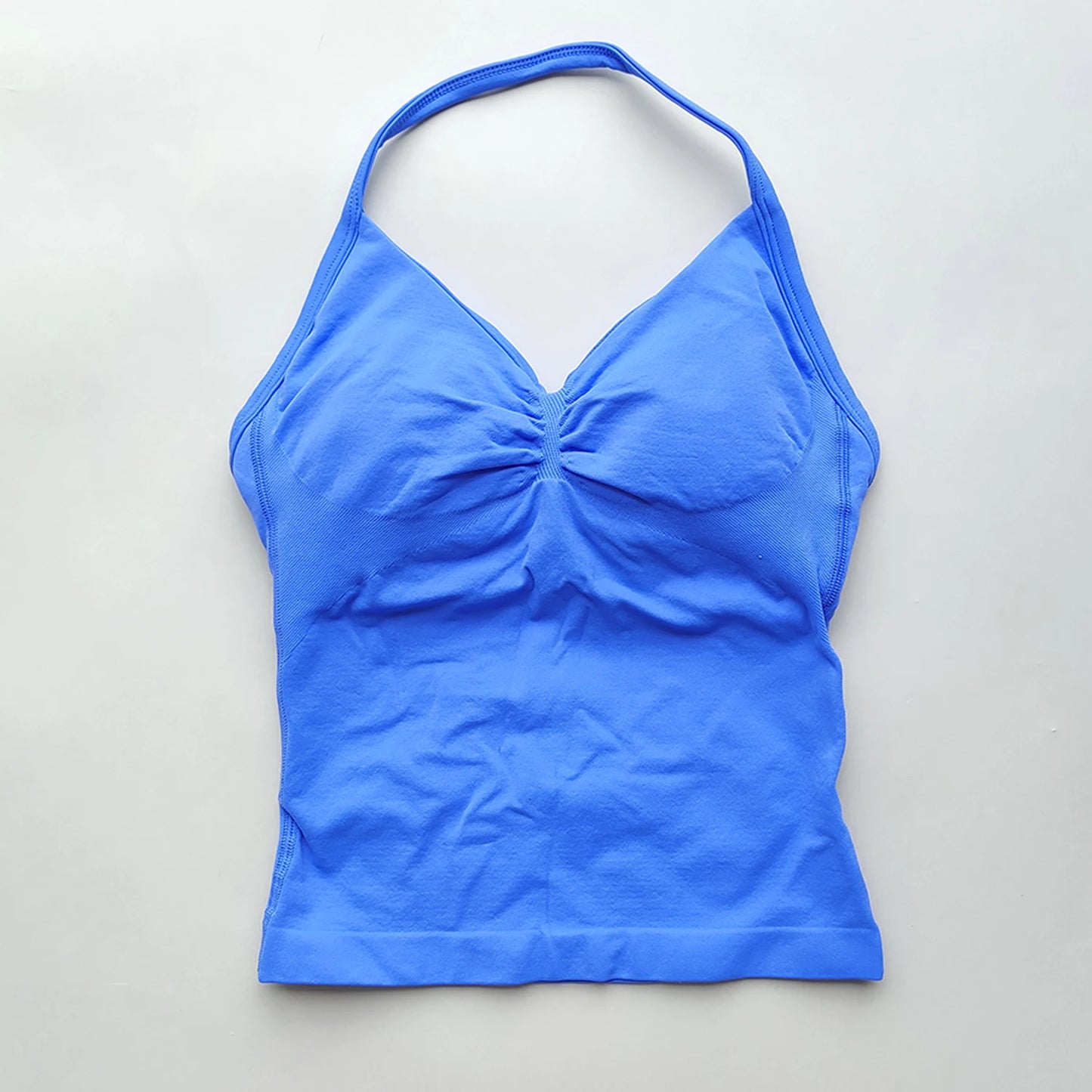 Longline Strappy Gym Tops Women's Sleeveless Workout Shirt  Gym Clothes  Scrunch Open Back Bra Running Yoga Tank Tops