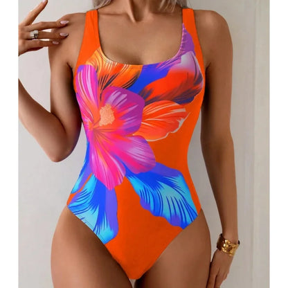 One Piece Large Swimsuits Closed Swimwear With Breast Pad Body Bathing Suits For Pool Beachwear Women's Swimming Suit