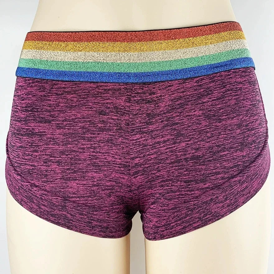 Fashionable Printed Shorts, High Waisted and Hip Lifting Sports and Fitness Running Yoga Three Quarter Pants