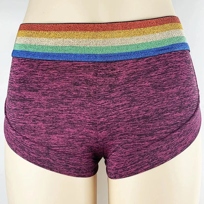 Fashionable Printed Shorts, High Waisted and Hip Lifting Sports and Fitness Running Yoga Three Quarter Pants