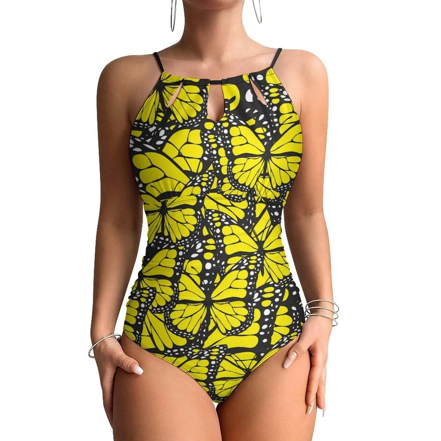 Blue Butterfly Swimsuit Cute Animal Push Up Swimwear One Piece Beach Bathing Suits Swimsuits Sexy Design Beachwear Plus Size XXL