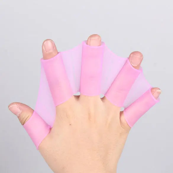 1Pair Unisex Frog Type Silicone Girdles Swimming Hand Fins Flippers Finger Webbed Gloves Paddle Water Sports Accessories