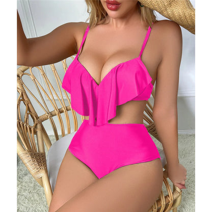 S - XL Printed Underwired Female Swimsuit High Waist Bikini Women Swimwear Two-pieces Bikini set Bather Bathing Suit Swim
