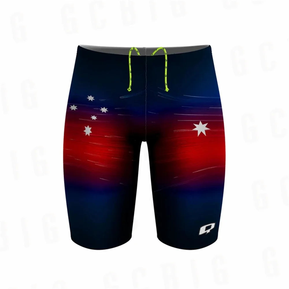 Brazil Men Beach Swimming Summer Jammers Swim Endurance Athletic Training Swimsuit Trunks For Swimwear Jammer Tight Surf Shorts