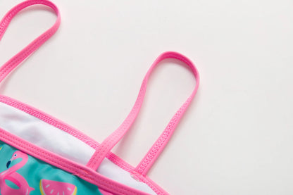 Baby Girls Fish Scale Print Tankini Swimsuits Summer Beachwear Children Girls Bathing Suits Two Piece Girls Bikini Swimsuits