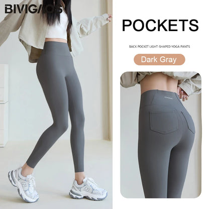 Back Pocket Sharkskin Leggings Women White Tight Casual Sport Fitness Leggings Skinny Pencil Pants