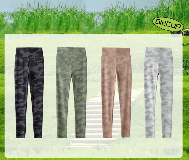BIVIGAOS Summer Camouflage Green Sharkskin Biker Shorts Knee Length Short Leggings Women Casual Sports Cycling Shorts