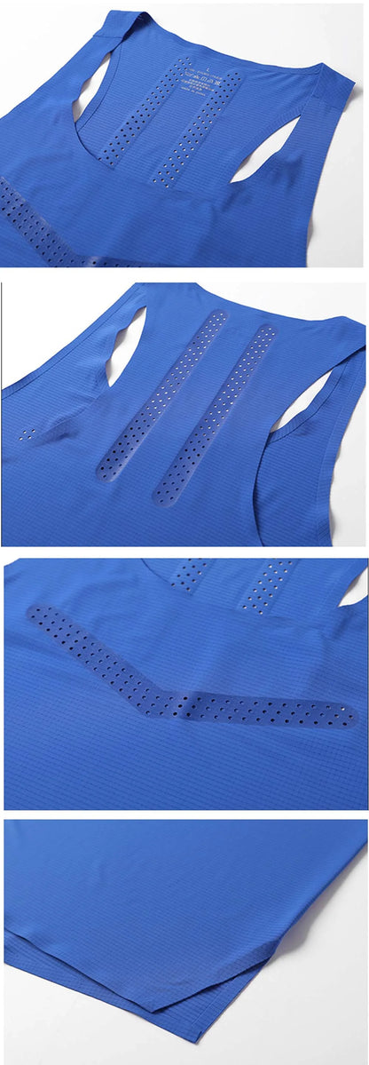 Mens Athletics Tank Top Running Vest Speed Sports Fitness Shirts Guys Athlete Track Field Marathon Sleeveless Clothing Singlets