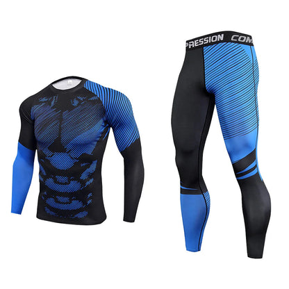 2-Piece Men's Sports Running Set Jogging Football Fitness Basketball Underwear Tight Fitting Sports Clothes Outdoor Sports