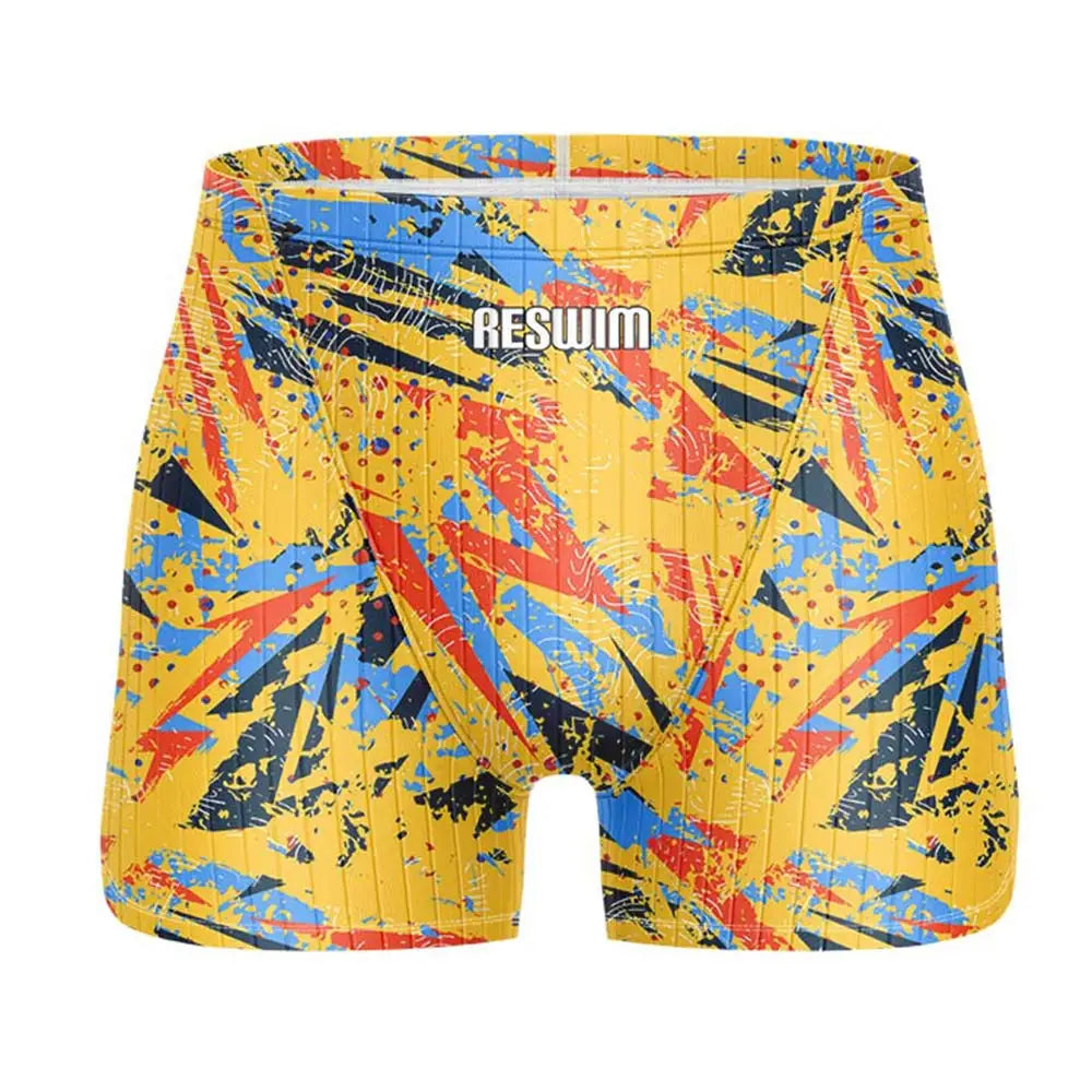 Men's Swim Jammer Swimsuit Athletic Training Racing Swimwear Swimming Trunks For Beach Tights Shorts Quick Dry Bathing Suit