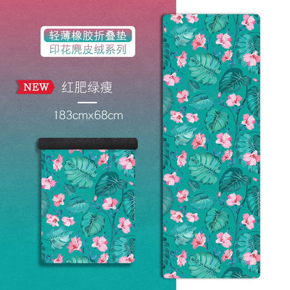183*68cm Ultra-thin Non-slip Foldable Yoga Mats For Fitness Tasteless Pilates Gym Exercise Pads Rubber Travel 1mm