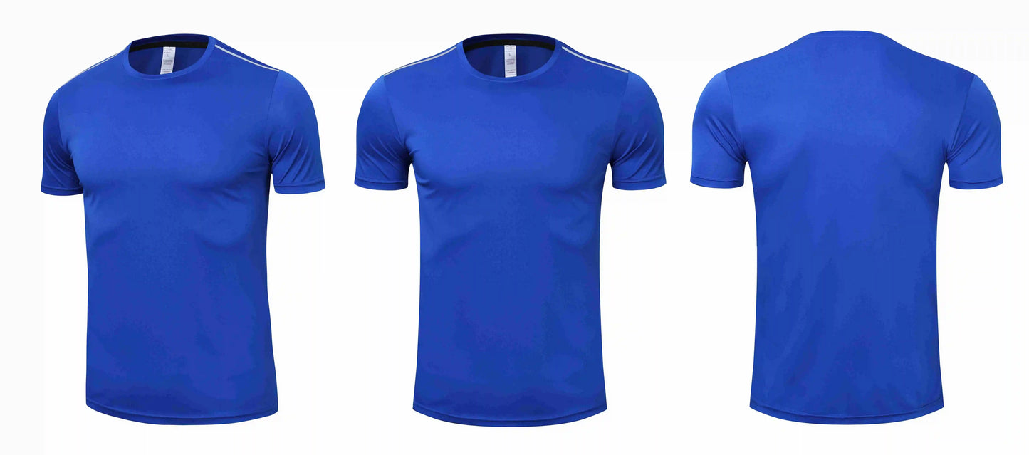 High quality spandex Men Women Kids Running T Shirt Quick Dry Fitness Shirt Training exercise Clothes Gym Sports Shirts Tops
