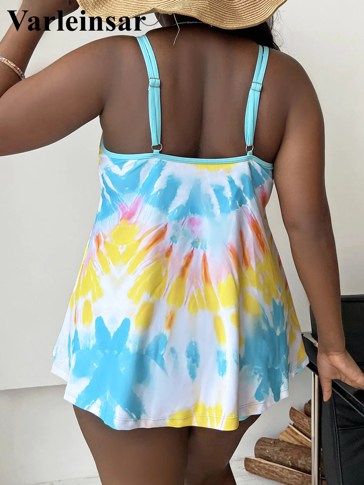 0XL - 4XL Tie Dye Bikini Plus Size Large Size Swimwear Women Swimsuit Female Two-pieces Bikini set Bather Bathing Suit