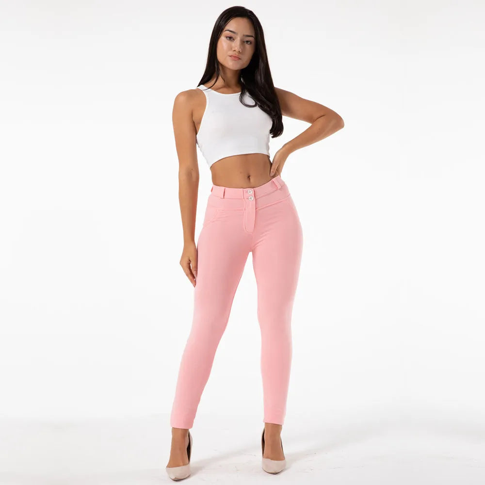 Pink Pants Sport Leggings Push Up Running Tights Fitness for Women Gym Track Pants Yoga Wear Bum Lift Leggings