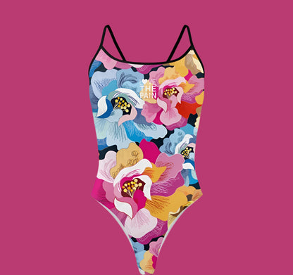 Love The Pain Spaghetti Straps Women Swimwear Bikini Racer Back Swimsuit One Piece Comfortable Suit Printing Functional Swimwear