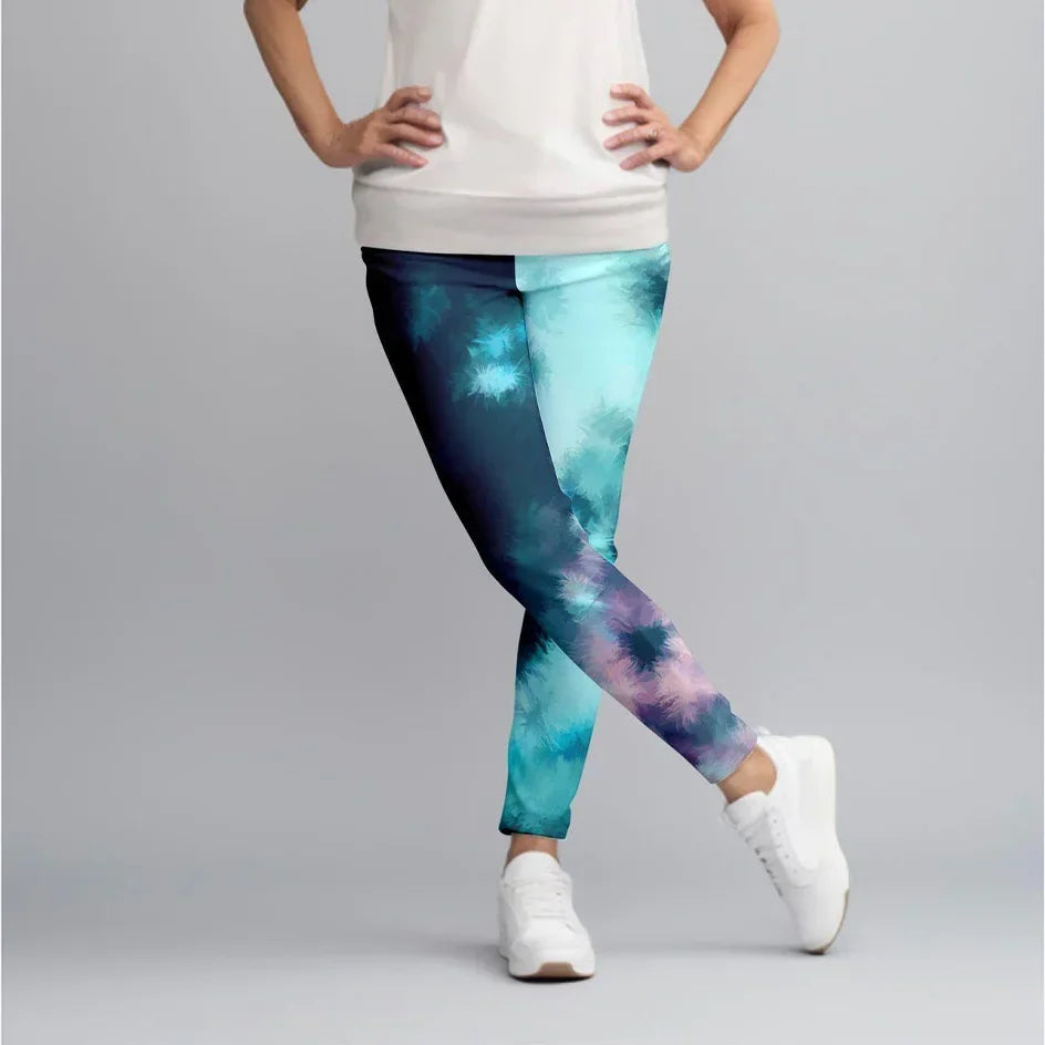 Women High Waist Elastic Pants Fashion High Waist 3D Print Fitness Yoga Gym Leggings