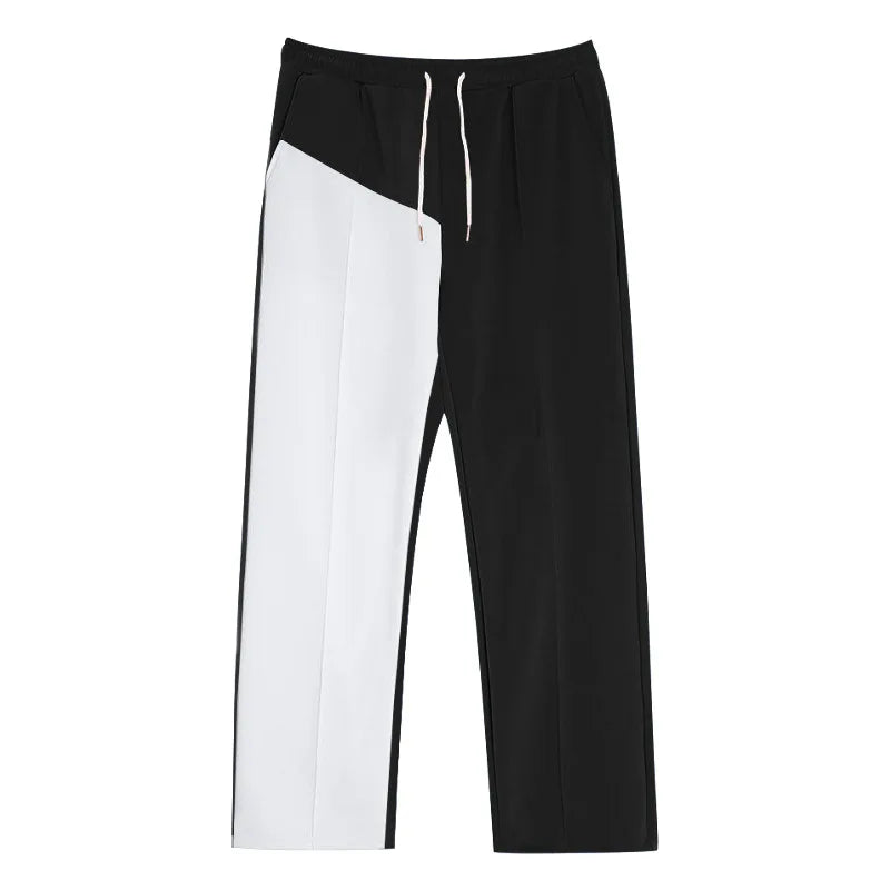 24 Cross-border Men's Straight Color Matching Casual Oversize Versatile Pants Loose Trousers
