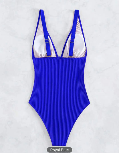 Solid Backless One-piece Swimsuit for Women Black Bodysuits Monokini Swimwear Bathing Suit Beachwear One-Piece Suits
