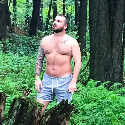 Training Exercise Shorts Solid Fitness Territory Sports Swimming Shorts Men Running Gym Quick-Drying Tie Plus Size Sportwear