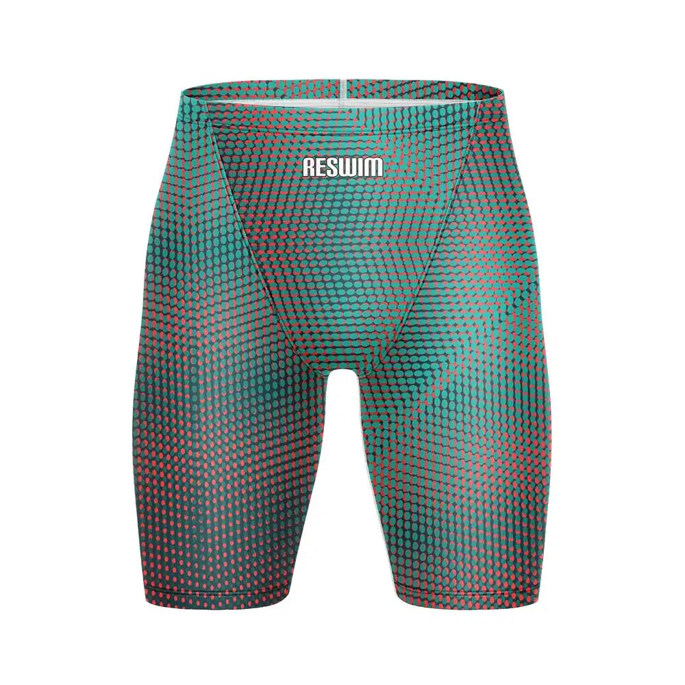 Men's Print Jammer Swimsuit Swimming Trunks Beach Tights Shorts Athletic Training Swimwear Sports Swim Rash Guards Pants