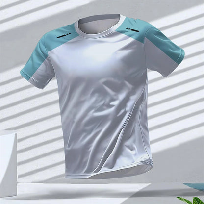 Gym Summer Quick Dry Breathable Men's T Shirt Outdoor Run Fitness Sports Short Sleeve Casual O-Neck Men Gym Sportswear T-Shirt