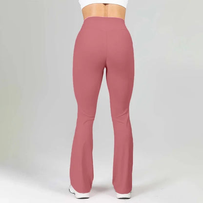 PofyBofy with Pockets Yoga Flared Pants Butt Lifting Gym High Waisted Crossover Waist Flare Leggings Bootcut Casual Yoga Pants