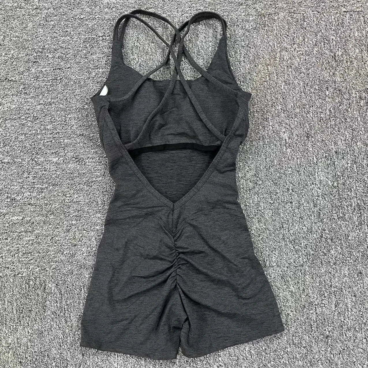 Pad Cross Back Women Lycra Fitness Gym One Piece Jumpsuit Leggings Workout Pant Female Shorts Active Wear Sport Outfit Suit
