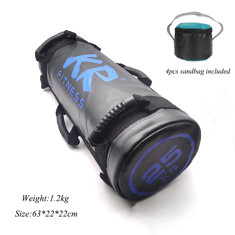 Fitness Sandbag Adjustable Weighted Power Training Heavy Duty Gym Bag Core Strength Exercise Balance Control Workout 6 Handles